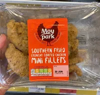Southern fried crunchy coated chicken fillets