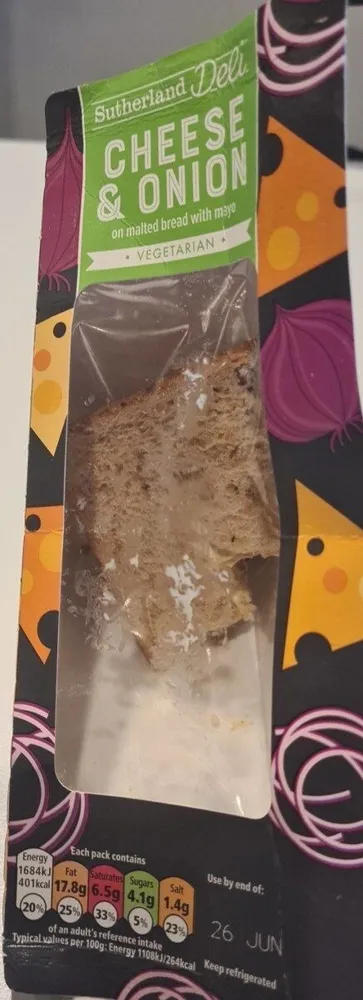 cheese and onion sandwich