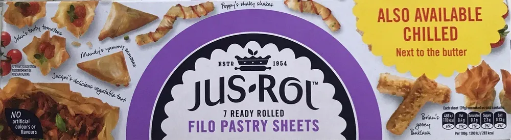 Filo Pastry Sheets