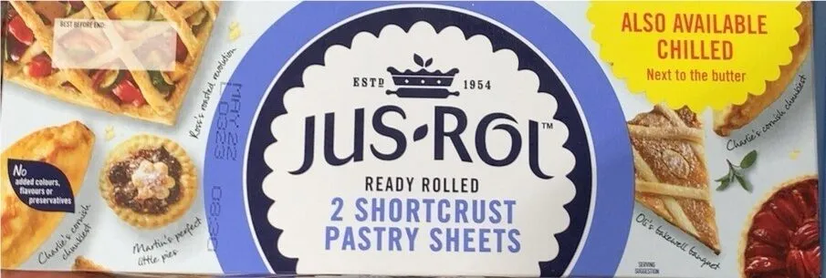 2 shortcrust pastry sheets
