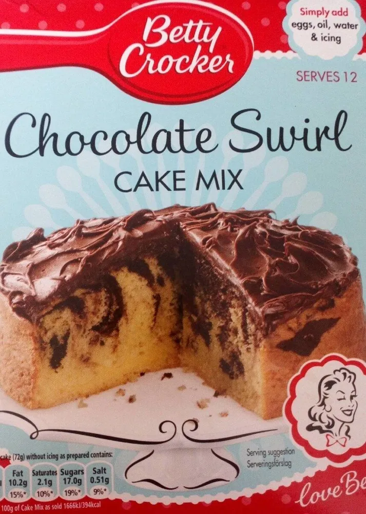 Chocolate swirl cake mix