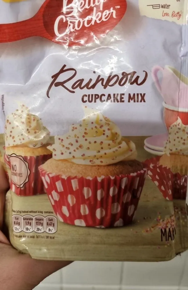 Rainbow cupcake mix