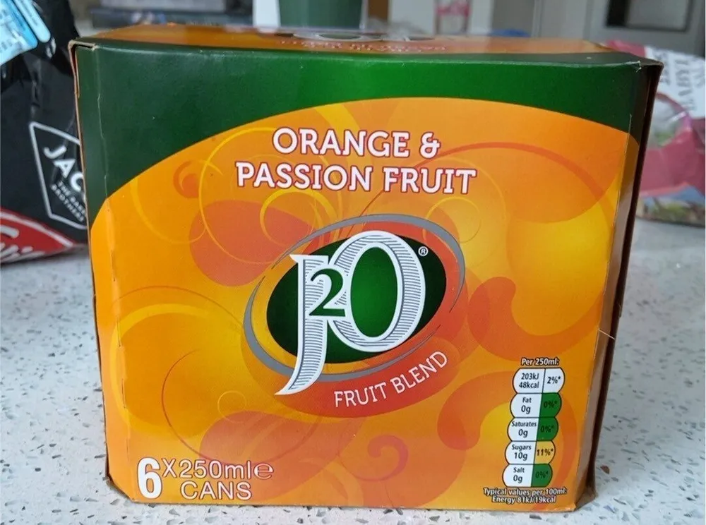 J2o orange and passion fruit