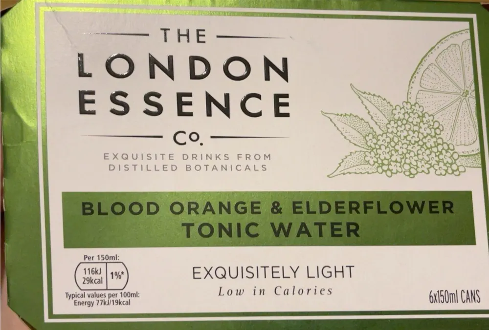Blood orange & elderflower tonic water