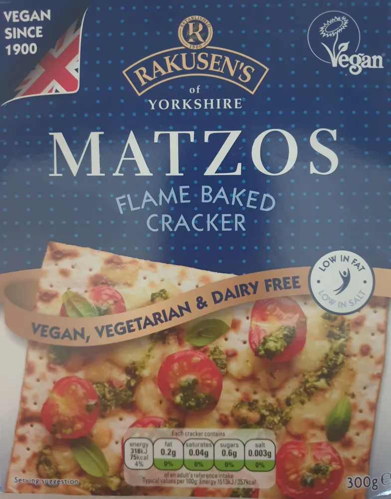 Matzos: Flame Baked Crackers