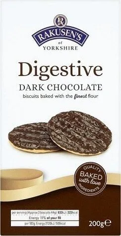 estive Biscuits half coated in Dark Chocolate redi