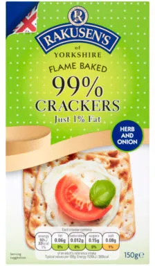 herb & onion flame baked crackers