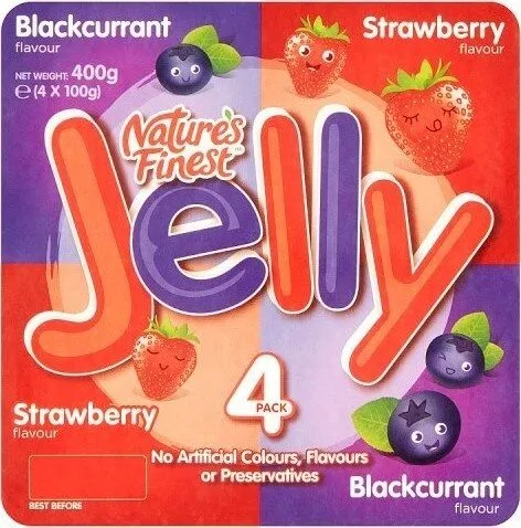 Jelly Blackcurrant and Strawberry Flavour 4 x (400g)