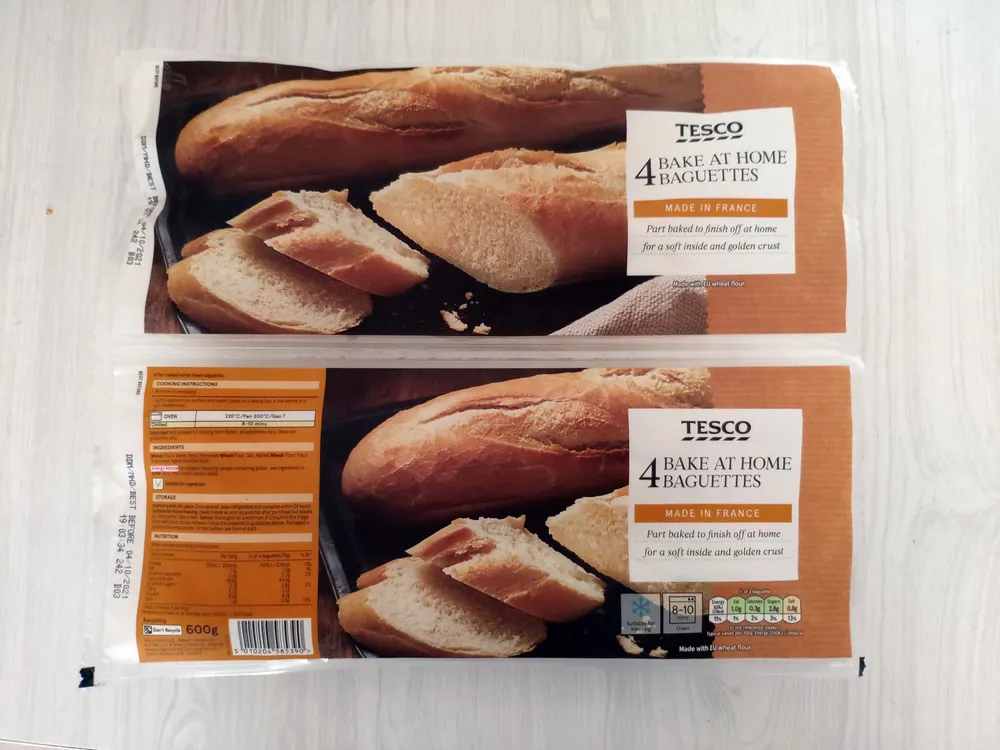 Bake at home baguettes