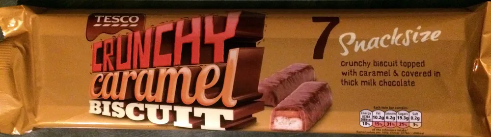 Crunchy caramel biscuit