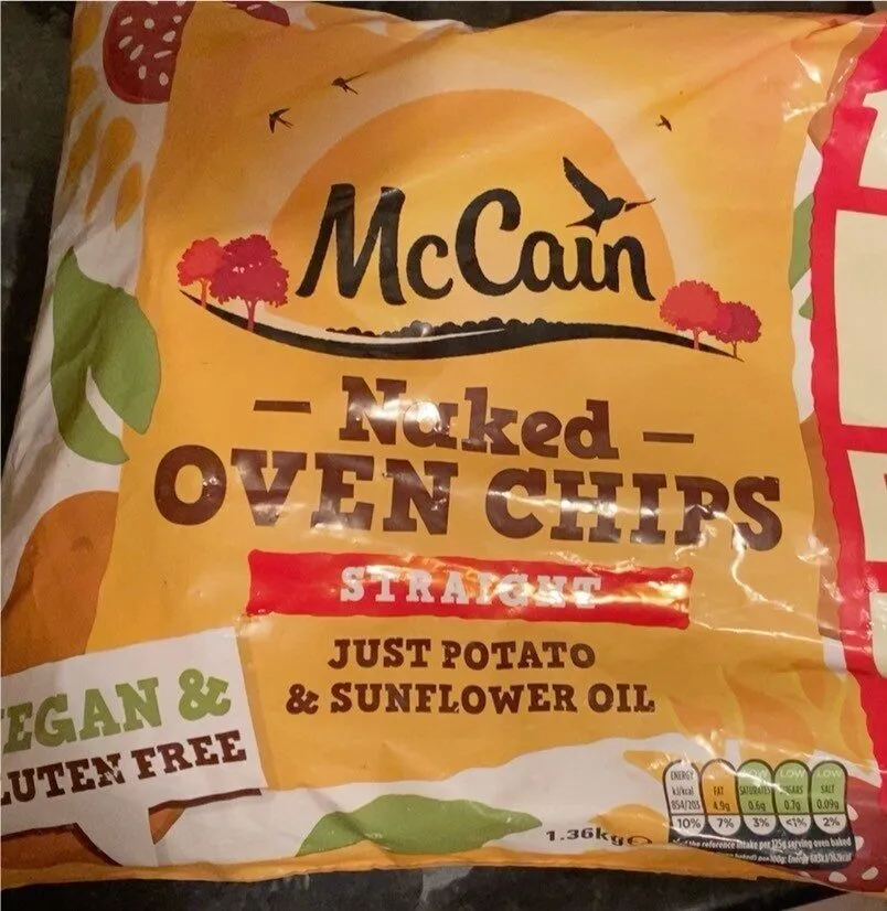 Naked oven chips