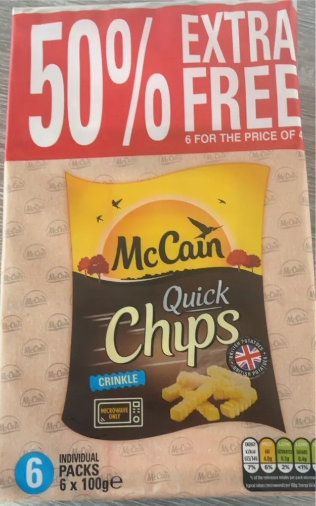 McCain Crinkle Quick Chips 600g