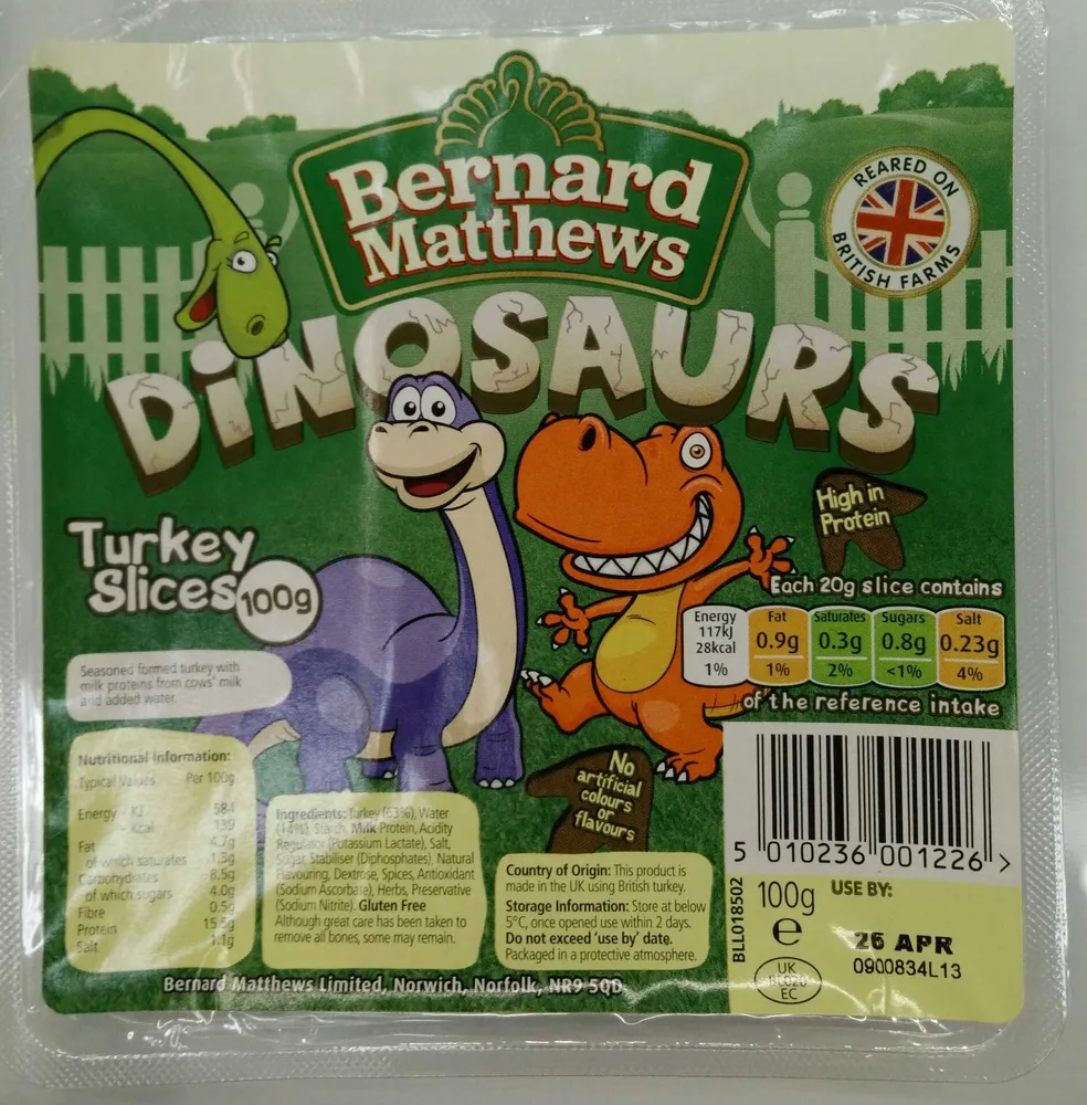 Dinosaurs Turkey Slices