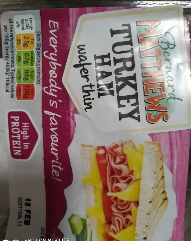 Turkey ham wafer thin