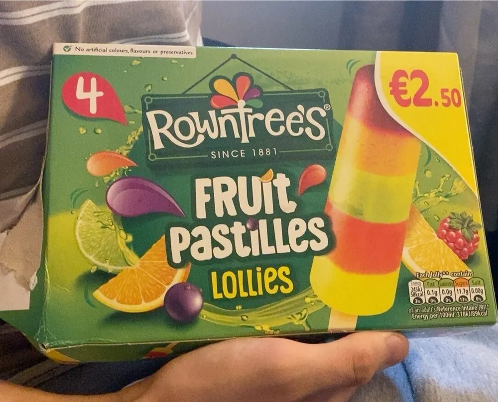 Fruit Pastilles Lollies