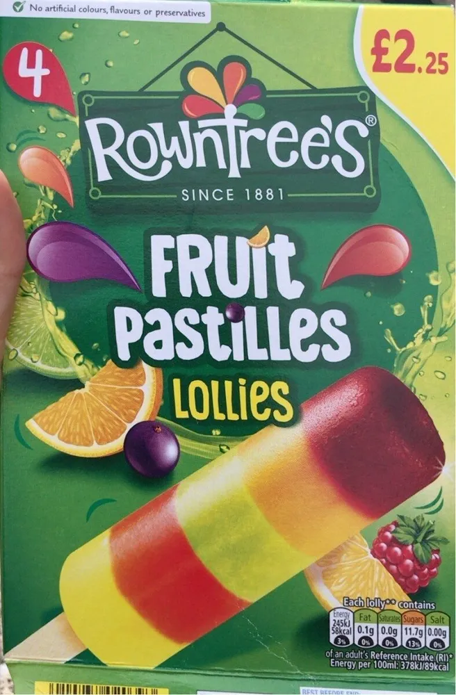 fruit pastilles lollies