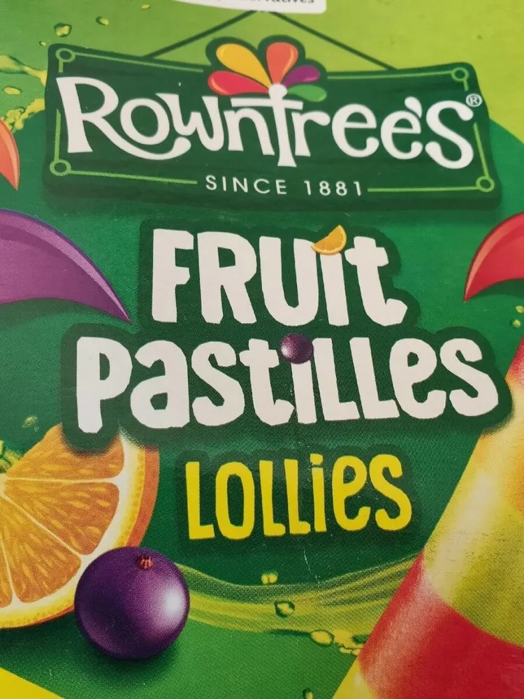 Fruit pastilles lollies
