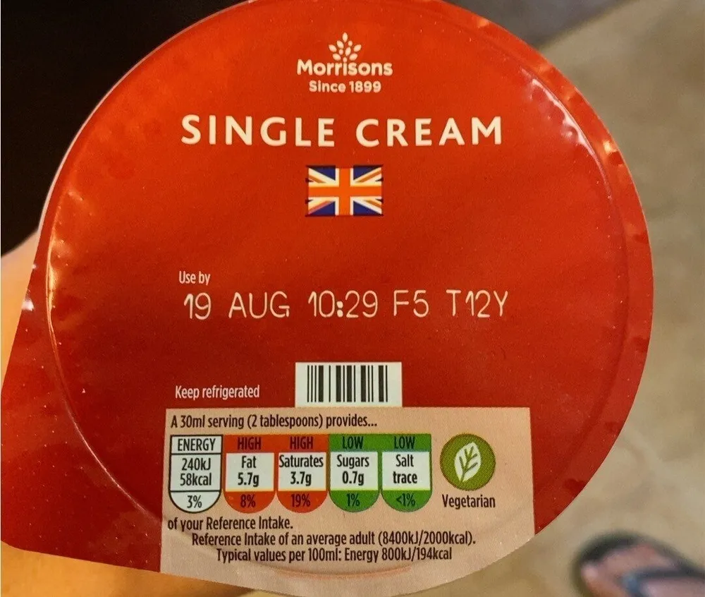 Single cream