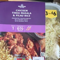 Chicken tikka masala and pilau rice