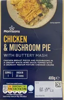 Chicken and Mushroom pie with buttery mashed potatoes