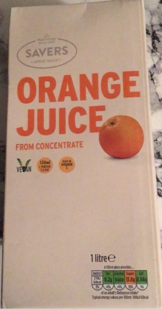 Morrisons orange juice