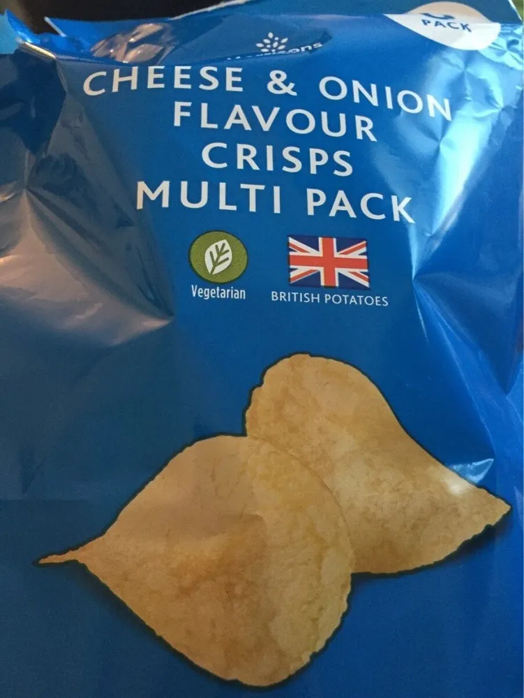 Cheese and Onion Flavour Crisps