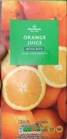 Orange juice with bits