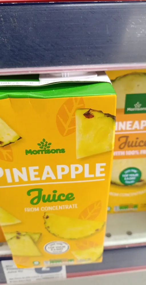 Pineapple juice from concentrate
