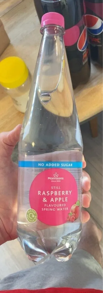 Raspberry and apple sparkling water