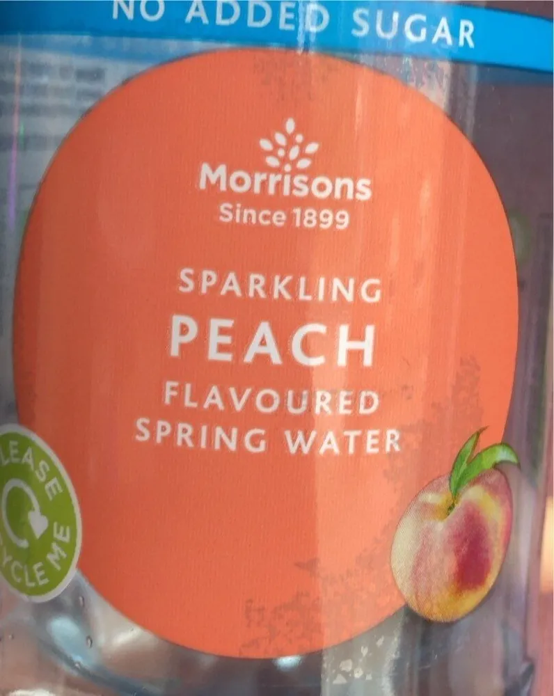 Sparkling peach flavoured water