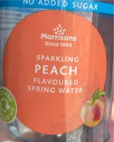 Sparkling peach flavoured water