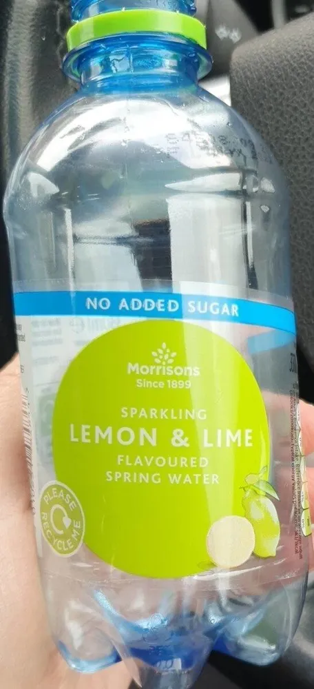 Sparkling lemon  lime flavoured spring water