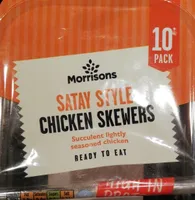 Satay Style Chicken Skewers