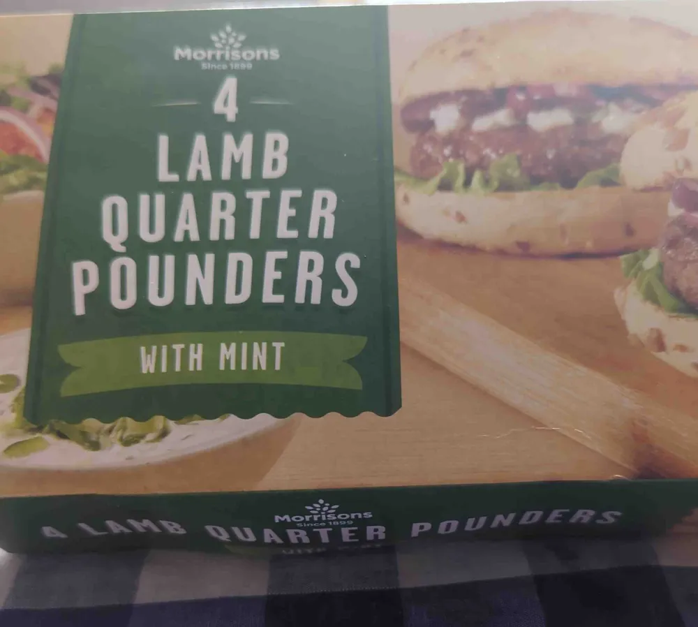Lamb Quarter Pounders Burgers with mint
