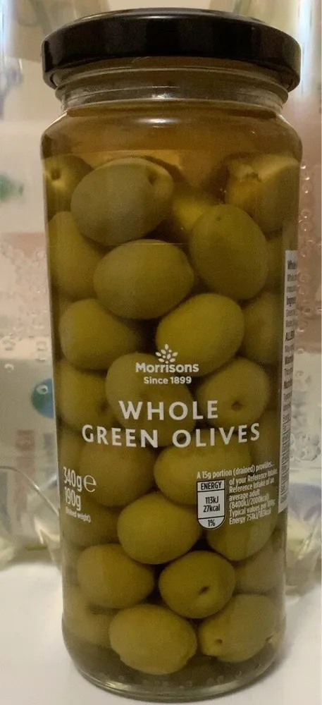 Whole green olives
