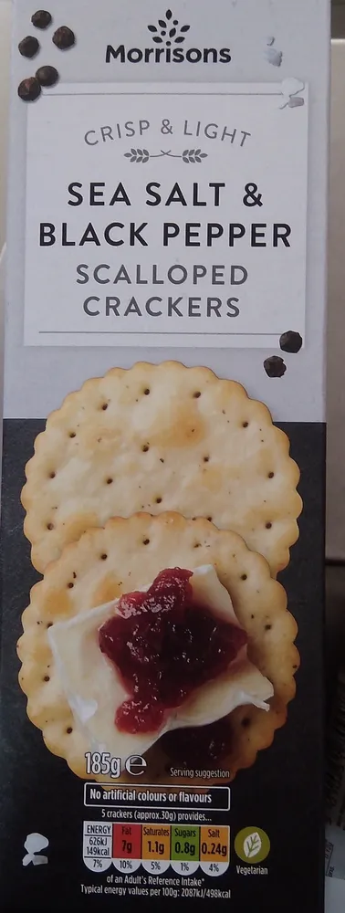 Sea Salt & Black Pepper Scalloped Crackers