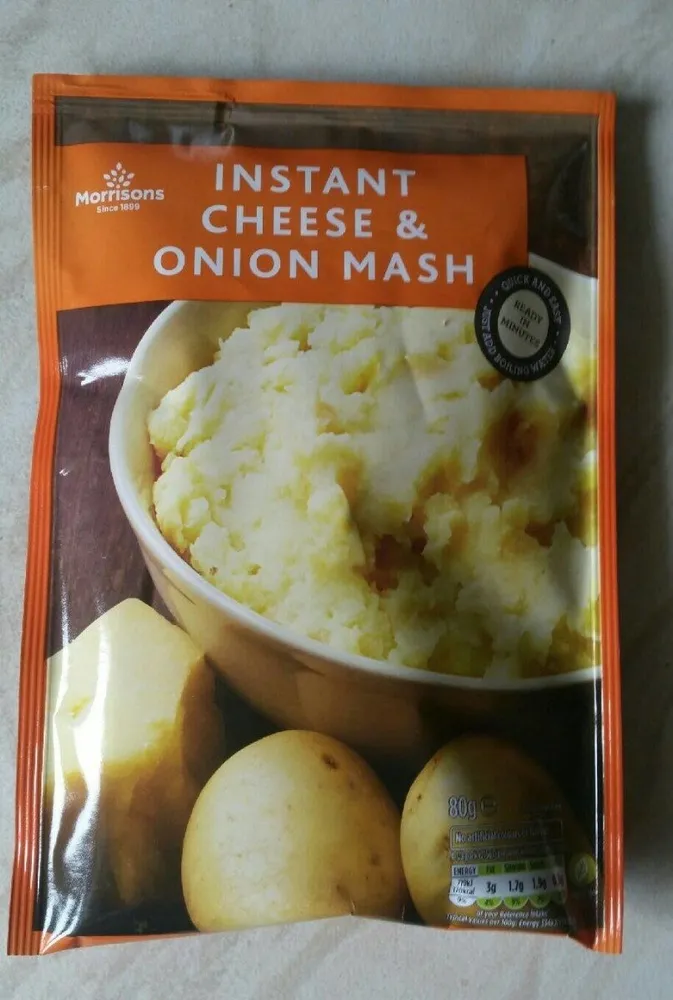 Instant cheese & onion mash