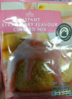 Instant strawberry flavour custard