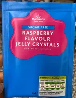Raspberry flavour jelly crystals