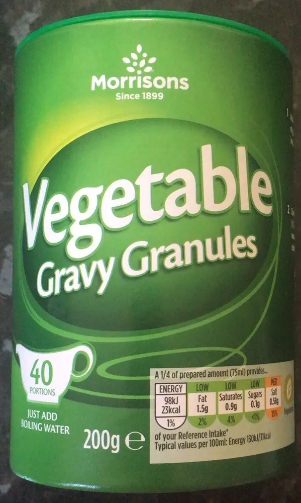 Vegetables gravy granules