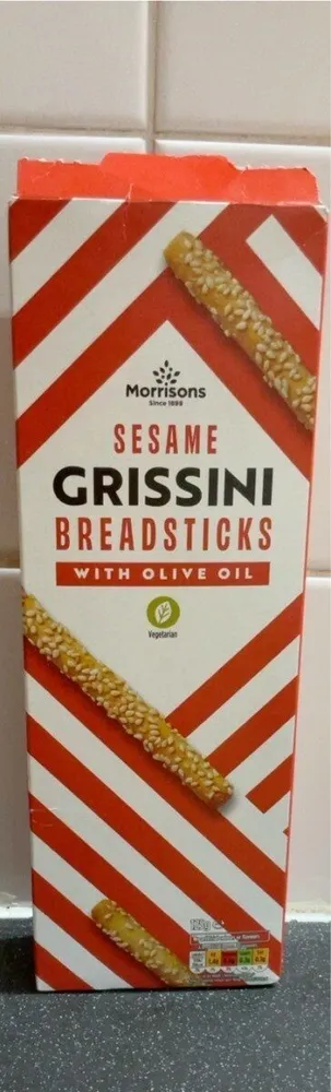 Sesame Grissini Breadsticks with olive oil