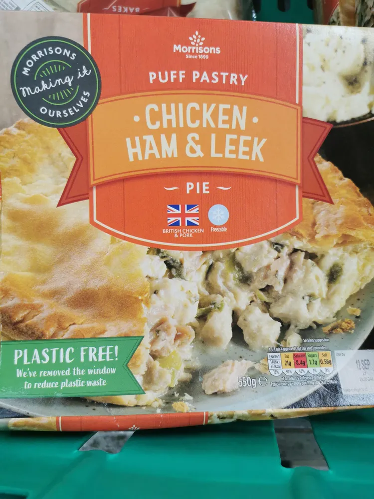 chicken ham & Leek pie