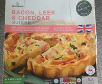 Bacon leek and cheddar quiche