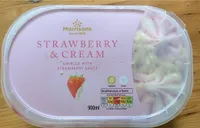 Strawberries and cream ice cream