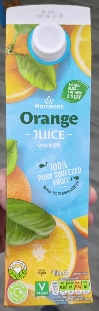 Orange Juice Smooth 1 Litre