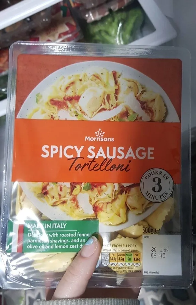 Tortellini dice sausage