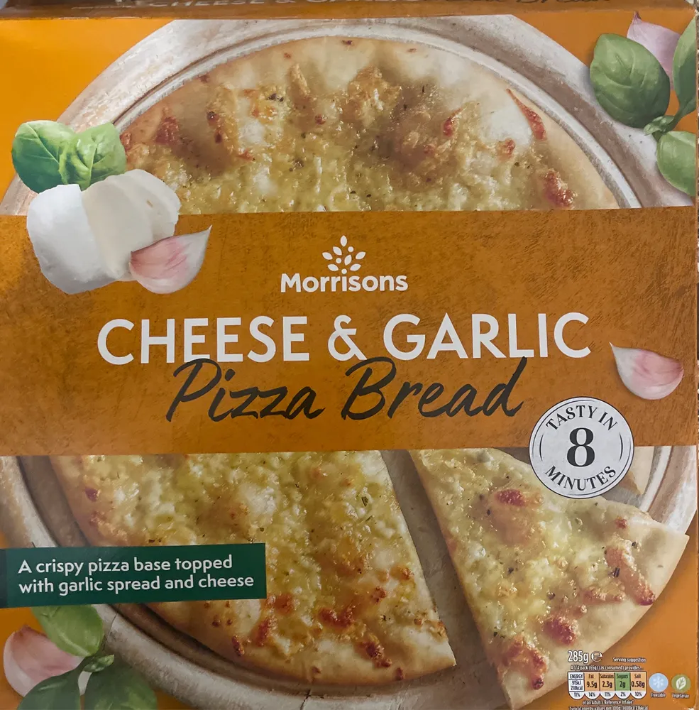 Garlic & cheese pizza bread with mozzarella cheese
