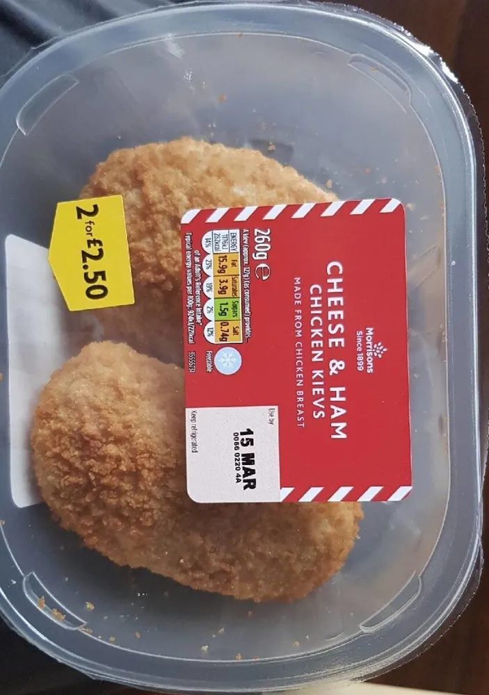 Cheese & Ham Chicken Kievs