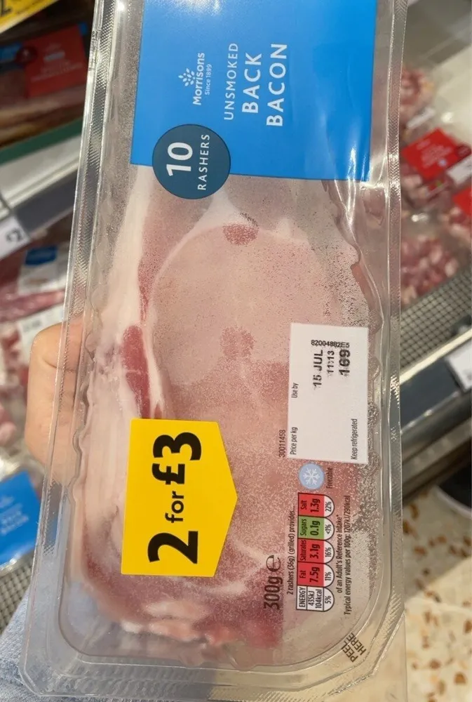 Unsmoked bacon