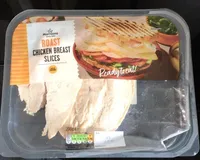 Roast chicken breast slices